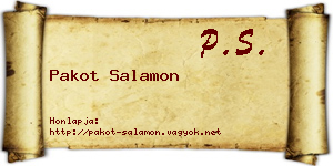 Pakot Salamon névjegykártya